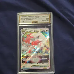 Pokemon Hisuian Zoroark VSTAR Triple Rare Holo 129/172 Vstar Universe AGS 10 - Image 1
