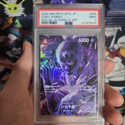 【PSA 9】Zoro-Juurou OP12-004 SP Special Alternate Art Japanese ONE PIECE Card - Image 1