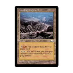 WOTC MtG Weatherlight Winding Canyons (R) EX - Image 1