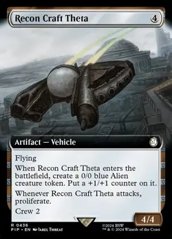 Recon Craft Theta R Extended Art Foil #436 | PIP Fallout | MTG - Image 1
