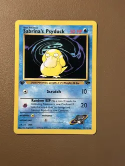 Pokemon Gym Challenge 1st Edition Sabrina's Psyduck 99/132 NM - Image 1