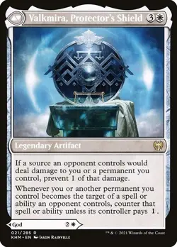Reidane, God of the Worthy / Valkmira 2x FOIL KHM MTG Kaldheim Rare MINT white - Image 2