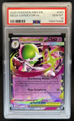 2025 Pokemon Mega Evolution Gardevoir ex Double Rare #060/132 PSA 10 GEM MINT - Image 1