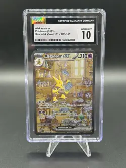 2023 POKEMON SCARLET & VIOLET 151 #201/165 ALAKAZAM EX CGC 10 GEM MINT - Image 1
