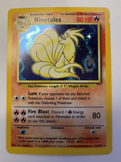 1999 Pokemon Unlimited Ninetales Rare Holo #12/102 - Image 1