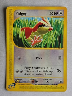 Pokemon TCG Pidgey Expedition Base Set 123/165 Regular Common Basic 40 HP - Image 1