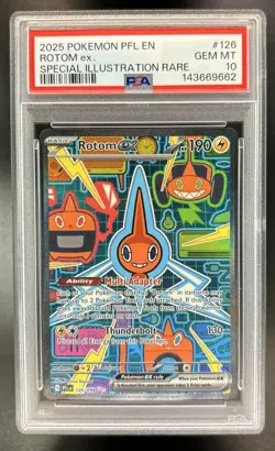 2025 Pokemon PFL Rotom ex Special Illustration Rare #126/094 PSA 10 GEM MINT - Image 1