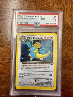 2000 POKEMON ROCKET #5 DARK DRAGONITE-HOLO PSA 7 - Image 1