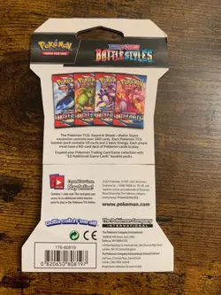 Pokemon Sword & Shield Battle Styles Booster Pack 820650808197 - Image 3