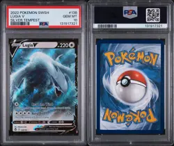 2022 Pokemon Silver Tempest Lugia V #138 PSA 10 GEM MINT - Image 3
