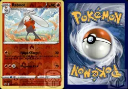 Raboot 032/202 UC Sword & Shield Pokemon Reverse Holo NM/M - Image 2