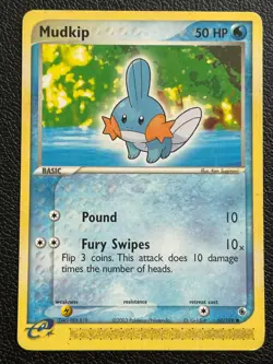 POKEMON MUDKIP #60/109 COMMON EX RUBY & SAPPHIRE LP CARD - Image 1