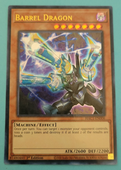 Yu-gi-oh Barrel Dragon Ultra Rare 1st Edition HAC1-EN006 Mint - Image 1