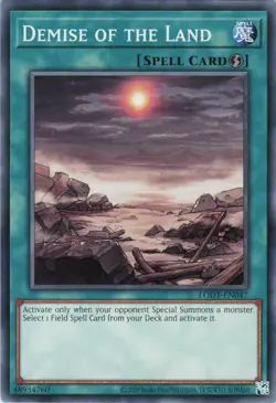Demise of the Land LODT-EN047 Light of Destruction Yu-Gi-Oh NM - Image 1