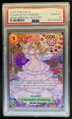 2024 One Piece Charlotte Pudding OP08 Special Alternate Art #OP03-112 PSA 10 - Image 1