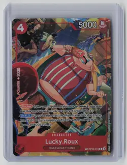 Lucky.Roux (TR) OP09-015 One Piece A Fist of Divine Speed Treasure Rare NM - Image 1