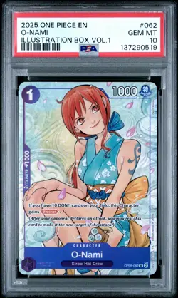 O-Nami PSA10 2025 One Piece Promos Illustration Box Vol.1 #062 - Image 1