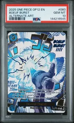 2025 One Piece OP12 EN Boeuf Burst Alternate Art #060 PSA 10 GEM MINT - Image 1