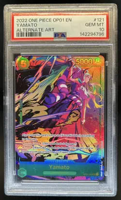 2022 One Piece OP01 EN Yamato Alternate Art #OP01-121 PSA 10 GEM MINT Gem Mint - Image 1