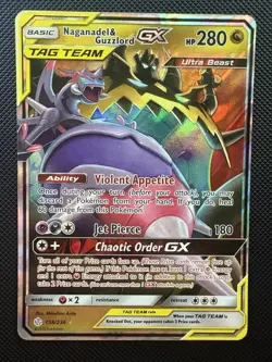 Naganadel & Guzzlord GX Cosmic Eclipse 2019 Secret Pokemon Card TCG - Image 1