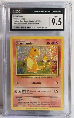 Charmander CGC 9.5 Trading Card Game Classic 001/034 Holo Pokemon TCG Graded - Image 1