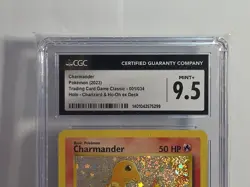 Charmander CGC 9.5 Trading Card Game Classic 001/034 Holo Pokemon TCG Graded - Image 2