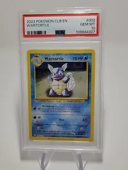 PSA 10 Holo Wartortle 002/034 Trading Card Game Classic - Image 1