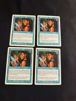 x4 Sleight of Hand [7th Edition/Seventh Edition] 4x Magic MTG Cards LP - Image 1