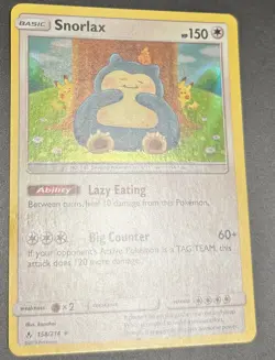 Pokemon TCG Snorlax 158/214 SM Unbroken Bonds Holo Rare Card with Pikachu NM - Image 4