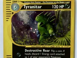 Pokemon Tyranitar 120 HP Holo Rare Aquapolis H28/H32 Stage 2 Card 2002 - Image 4