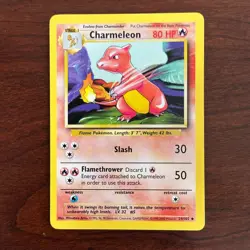 Charmeleon 24/102 Uncommon Base Set 1999-2000 4th Print UK Pokemon Card - Image 1