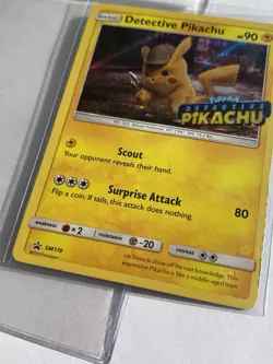 Detective Pikachu Pokemon’s Card 2019 SM170 Holo From The Movie - Image 2