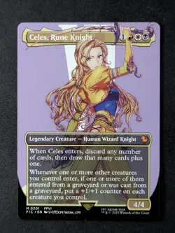 2025 MTG CELES, RUNE KNIGHT #201 Final Fantasy Commander Mythic Rare - Image 1