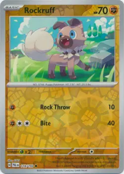 Rockruff - 116/193 - Common - Reverse Holo NM, English Pokemon Paldea Evolved - Image 1