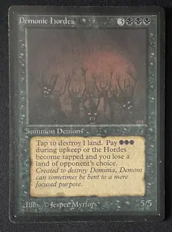 Demonic Hordes Magic the Gathering BETA Limited Edition HEAVY PLAY Rare 1993 - Image 1
