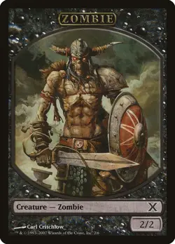 Zombie 1x TOKEN MtG ENGLISH Tenth Edition SP/NM - Image 1