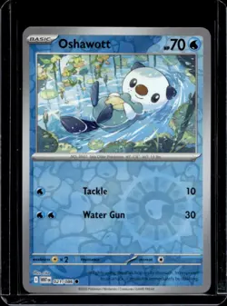 2025 Pokemon White Flare Oshawott Reverse Holo Common #021/086 - Image 1