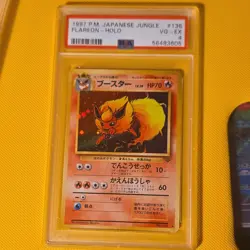 Pokemon Flareon 136 Japanese Jungle Holo Rare PSA 4 1997 Nintendo - Image 1