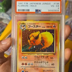 Pokemon Flareon 136 Japanese Jungle Holo Rare PSA 4 1997 Nintendo - Image 4