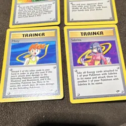 Pokemon TCG Gym Heroes Trainer Lot Lt. Surge Lass Misty Sabrina 4 Cards English - Image 3