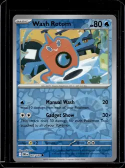 2025 Pokemon Destined Rivals Wash Rotom Reverse Holo #061/182 - Image 1