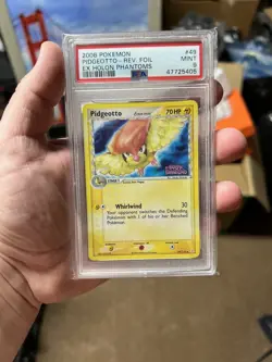 2006 POKEMON EX HOLON PHANTOMS #49 PIDGEOTTO-REVERSE FOIL PSA 9 - Image 1