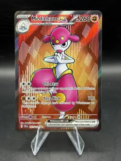 Pokemon TCG Medicham ex 161/142 Sv07: Stellar Crown Ultra Rare (Full Art) Holo - Image 1
