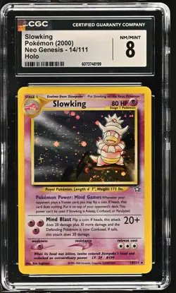 SLOWKING Neo Genesis Holo Rare #14 CGC 8 Vintage Pokemon [Nostalgium] - Image 1