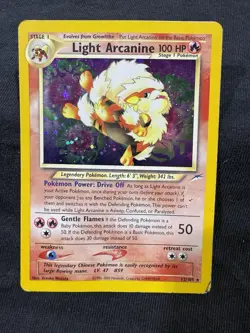Light Arcanine (Holo Rare) 12/105 Neo Destiny 2000 Stage 1 Pokemon Card HP - Image 1