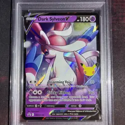 2021 Pokemon Dark Sylveon V SWSH134 Celebrations Collection PSA 9 - Image 2