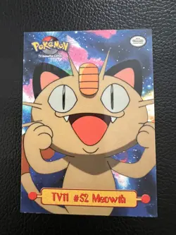 Meowth TV11 #52 Non Holo 1999 Pokemon Topps TV Animation Edition Puzzle Card LP - Image 1