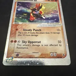 Pokemon TCG Hitmonchan EX Ruby and Sapphire Holo Card SWIRL B 98/109 LP - Image 3