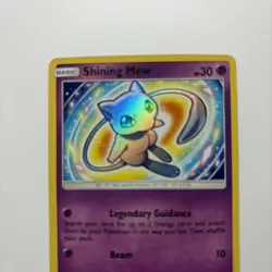 2017 POKEMON SUN & MOON SHINING LEGENDS 40 SHINING MEW-HOLO - Image 3