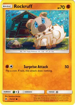 Rockruff - 75/131 - Common NM, English Pokemon Forbidden Light - Image 1